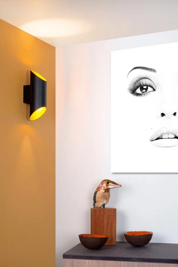 Lucide QUIRIJN - Wandlamp - Ø 10 cm - 1xG9 - Zwart - sfeer 1